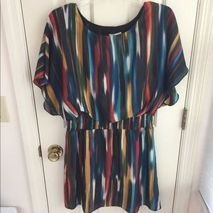 Multicolor Blouson Dress